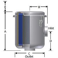 CSL-842-075HC Small Compact Inlet Vacuum Filter