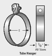 8" 16 ga. Galvanized Steel Tube Hanger